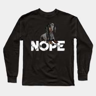 Nope Lazy Dachshunds Dog Lover Long Sleeve T-Shirt